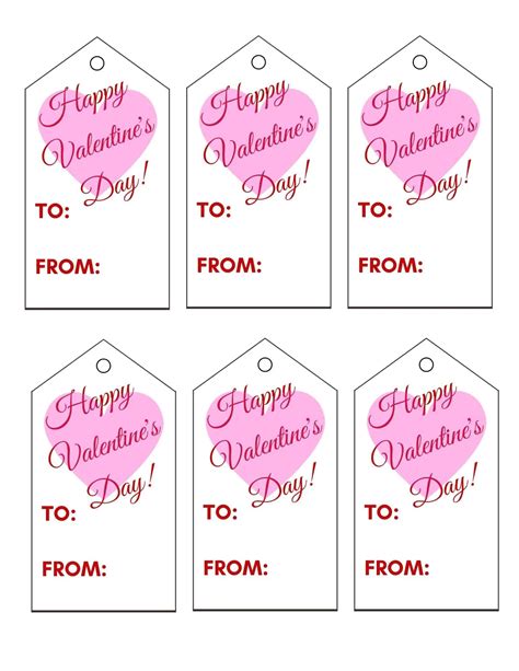 Valentine Tags Free Printable
